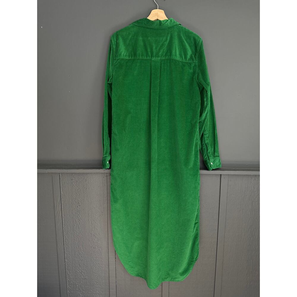Frank & Eileen Rory Corduroy Midi Shirt Dress Green Size Medium - Picture 10 of 13